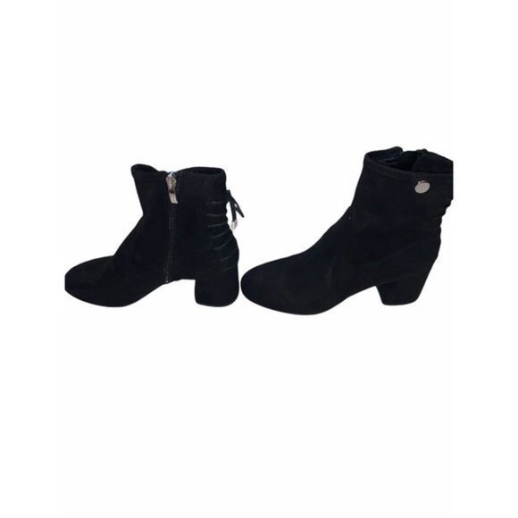 Franco Sarto Women’s Black Block Heel Ankle Boots With Side Zipper L-Josey - Picture 5 of 12